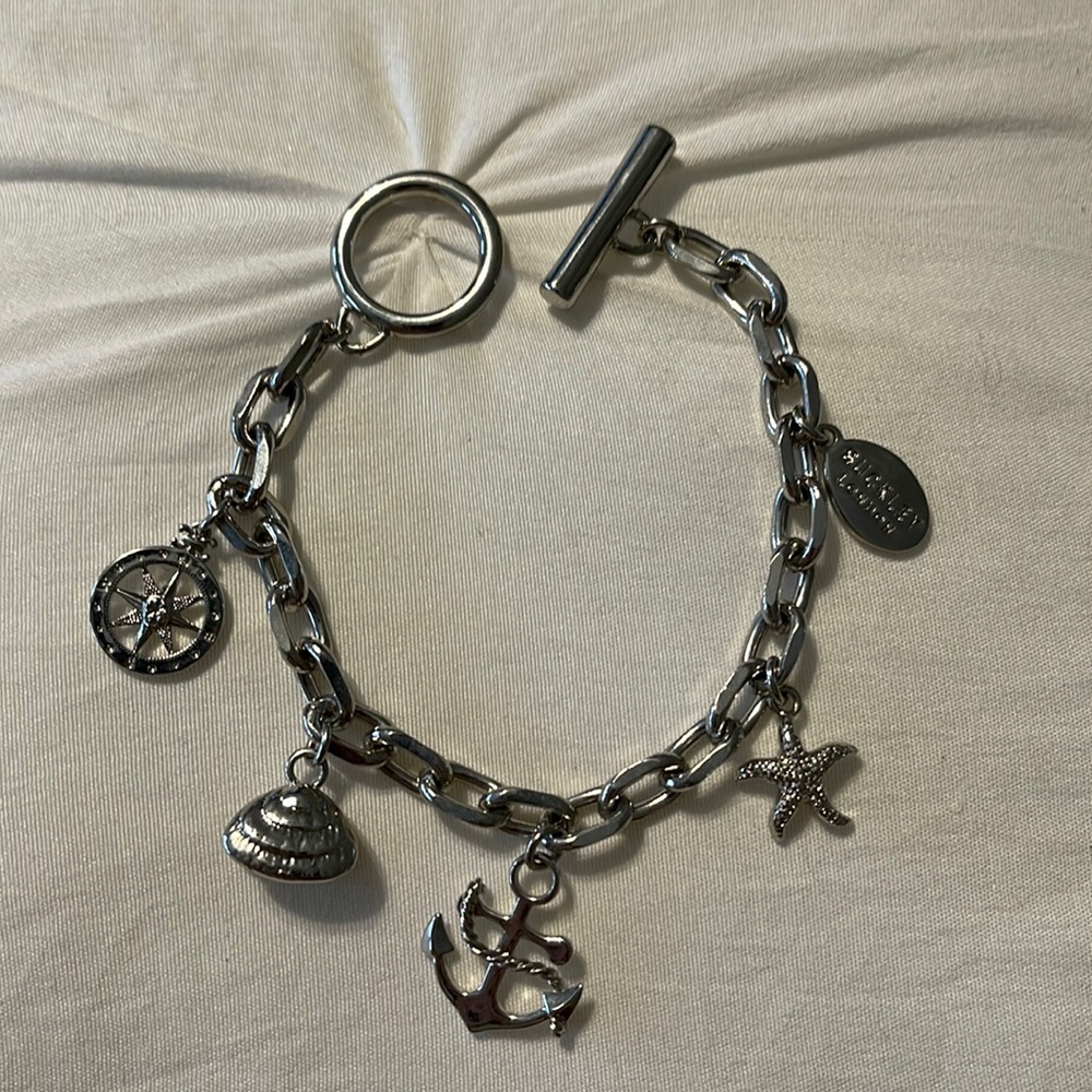 BUCKLEY LONDON Nautical Charm Bracelet with 5 Fixed Charms NWOT